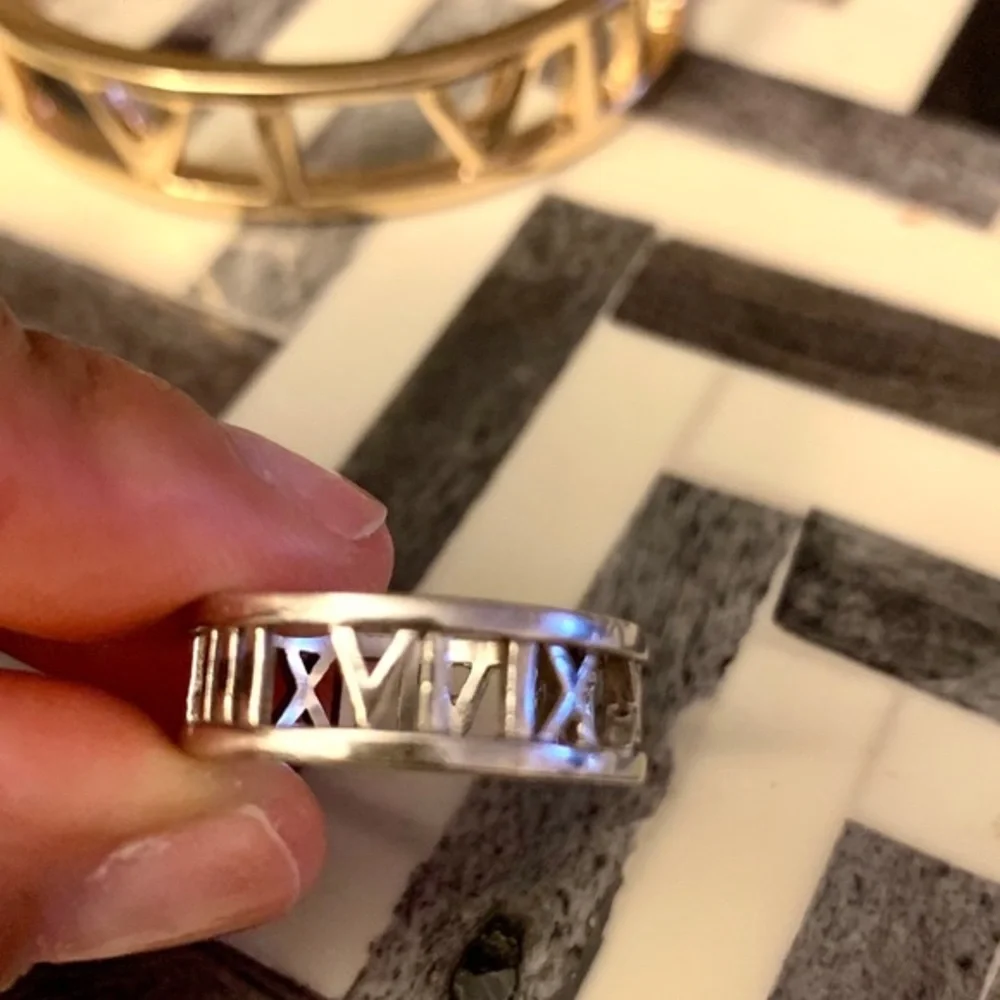 Sterling Silver Roman Numeral Band Ring